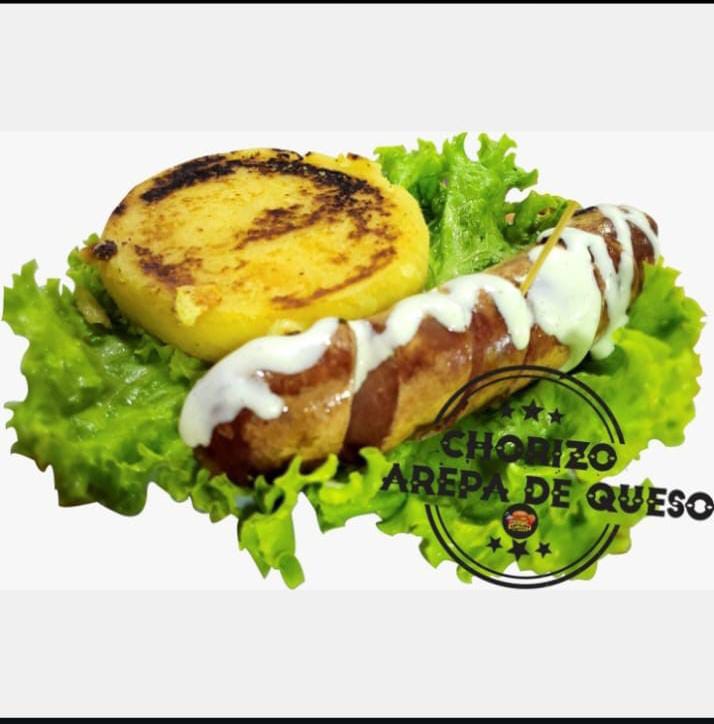 arepa con chorizo